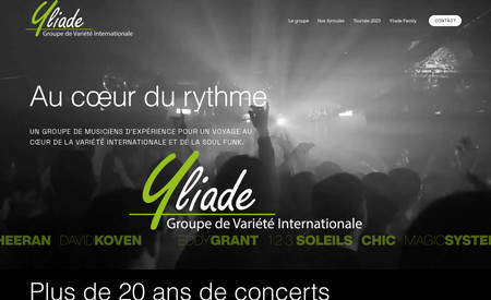 Yliade officiel: Groupe musical Toulousain de Variété Internationale et Soul Funck.