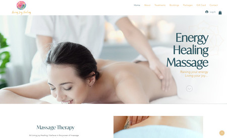 Living Joy Healing: The brief was a holistic and calm massage site. The client is in love with her new site.