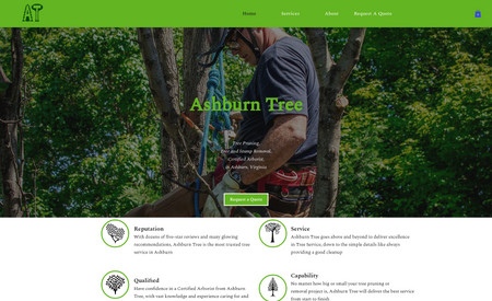 ashburntree: A full stack web application for a local Arborist in Ashburn, VA.