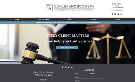 georgia anderson: Website design for law firm.