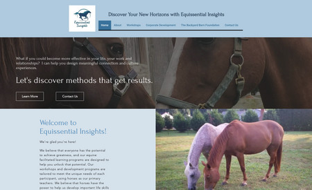 Equissential Growth: Professional and Personal development site, selling services partnered with equine