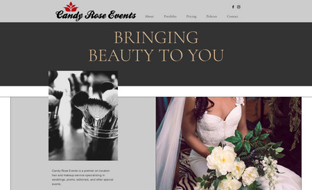 Candy Rose Events: Website redesign with heavy graphic and image animations.