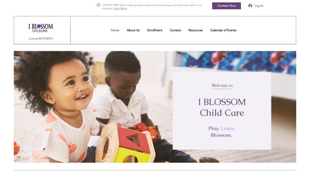 I Blossom Child Care: Created Website - start to finish