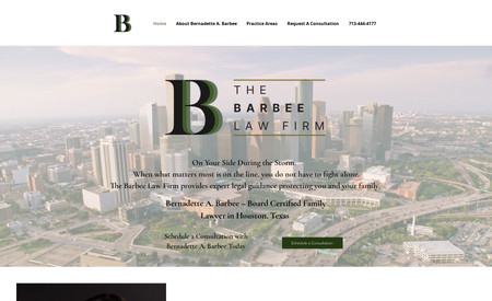 The Barbee Law Firm Branding & Marketing Strategy: Client: The Barbee Law Firm, a distinguished family law practice in Houston, Texas, specializing in complex legal matters including divorce, child custody, and asset division.

Objective: To establish a robust online presence for The Barbee Law Firm, emphasizing their expertise and client-centric approach in family law.

Key Highlights:

SEO Optimization: Implemented a comprehensive SEO strategy tailored to family law. This included keyword research focusing on high-volume and high-converting terms relevant to the firm's specialties, such as "Texas divorce law," "child custody expert," and "complex asset division." Meta descriptions and title tags were crafted for maximum search engine visibility, ensuring the firm appears prominently in relevant searches.

Branding and Messaging: Developed a cohesive brand narrative that resonates with the firm's target audience. Emphasized the firm's commitment to guiding clients through challenging times with expertise. This narrative was consistently applied across all digital platforms to strengthen brand recognition.

Website Content and Structure: Started from scratch and aligned with SEO best practices while maintaining a client-friendly tone. Each service page, from Divorce to Mediation, was carefully crafted to address potential client concerns, showcase the firm's expertise, and encourage engagement.

Keyword Research and Optimization: Extensive keyword research was conducted to identify relevant search terms for the legal field. This research informed the creation of optimized meta descriptions, title tags, and headers to enhance the website's visibility on search engines.

Google My Business Profile: I crafted a concise description of The Barbee Law Firm, PLLC to be used on the Google My Business profile, highlighting key information about the attorney and her services.

Outcome: The Barbee Law Firm now enjoys enhanced online visibility, attracting a larger client base while effectively communicating their expertise in family law. The firm's website not only ranks higher in search engine results but also offers a user-friendly experience, reflecting the firm's professional image and client-focused values.