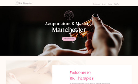 RK Therapies: We created the full brand identity for a small massage therapy clinic based in Manchester, complete with content curation, before designing and building the website for the client.
