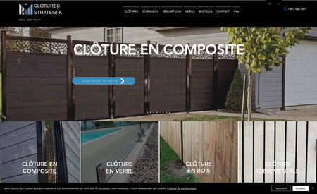 Clôtures Strategi-K: Vente & Installation de clôture résidentielle et commerciale. Spécialisé en clôture de piscine en verre, clôture composite et clôture de prestige.