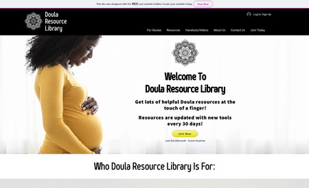 Doula Resources: Complete design with paid subscriptions 