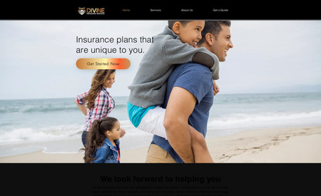 Divine Insurance : This client made their own website then asked me to spruce it up to make it look professional and up to par with todays modern websites. 