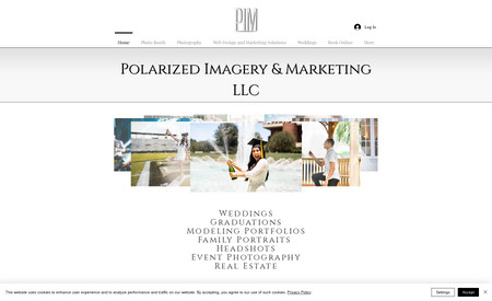Polarized Imagery & Marketing LLC: We built this site with booking features, secured payment, beautiful galleries and more! You can book online any photography or marketing service that is offered. We included a members section that allows customers to see their upcoming appointments, save card info and more. View all the options this website has to offer!