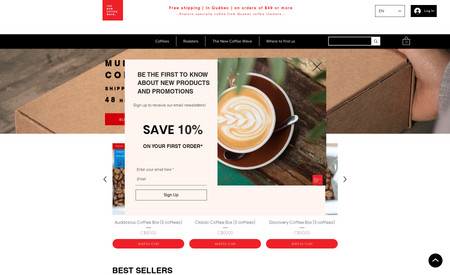 The New Coffee Wave: Vente en ligne de café