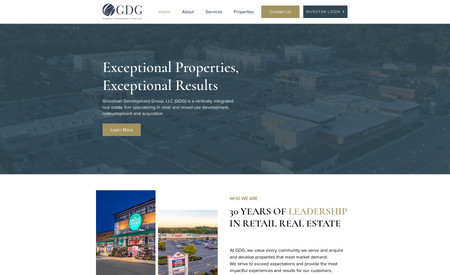Grossman Development: Real Estate Website