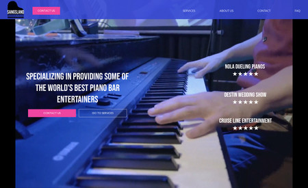 Sangsland Entertainment: This is an entertainment booking service for corporate events, weddings, and cruise ships. This is the premiere management company for internationally renowned dueling piano talent.