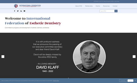 International Federation of Esthetic Dentistry: An official website for the International Federation of Esthetic Dentistry. 