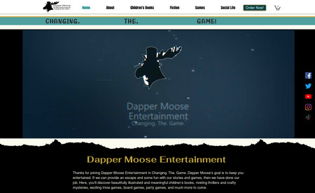 Dapper Moose Entertainment: Website Redesign, SEO and Graphics