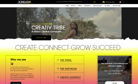 CREATIV EMPORIUM: Community Website Design