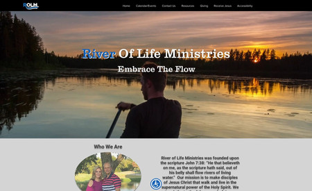 River of Life Ministries: Great website redesign of a very aged website to a more modern looking website.
