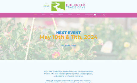 Big Creek Trade Days: New site from scratch with branding update, but not logo change.