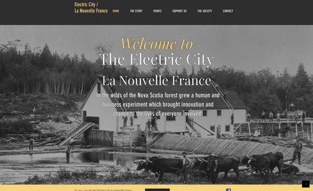 Electric City: Researched, designed and developed this site which showcases a local historical story. The site is intended to provide background for fundraising for the location development and tourist attraction.