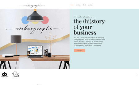 Webcographi: Gentle colors, lovely sliders, and amazing user-friendly pages make this site a true piece of art.