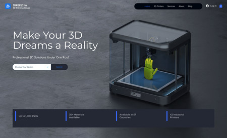 3dnexus: It is a 3D printing e-commerce website with custom functionalities. 