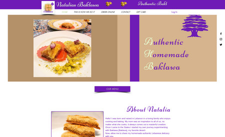 Natalias-Baklawa: Advanced website for a restaurant bakery store
