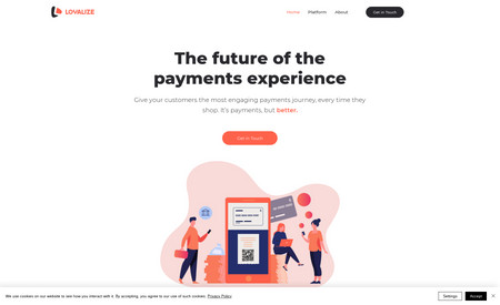 Loyalize.ai: Loyalize.ai offer payment and loyalty experiences that save time and money, whilst improving acquisition, value and retention.