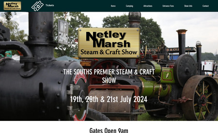 Netley Marsh Steam & Craft Show: Netley Marsh Steam & Craft Show asked us to provide them with a website where they could take online bookings as well as sell tickets. This is exactly what we provided them with and their seeing the benefits already!