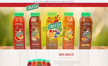 Smash Juice: We built this website for a juice drink company that wanted its products to shine and for its customers to purchase directly from them. 