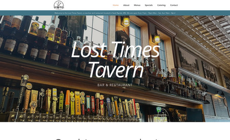 Lost Times Tavern: Cteate a new site for a local Tavern in Sauk Rapids MN