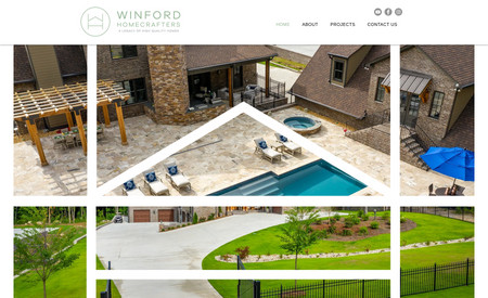 Winford Homecrafters: Homebuilders are our favorite but this one is unique to Alabama. We wanted to create a site like no other. We also helped give the homes creative names - something that is fun and creative.