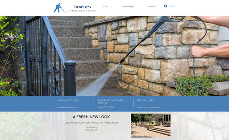 Brothers Pressure Wash: Welcome to the sparkling clean world of Brothers Presser Wash, where every surface shines with a touch of excellence! Dive into a visually stunning and user-friendly website meticulously crafted by Bri Bliss Design, your gateway to a powerful online presence that mirrors the exceptional services provided by Brothers Presser Wash.

Bri Bliss Design has partnered with Brothers Presser Wash to create a website that not only showcases the power of pressure washing but also reflects the professionalism and dedication of the team. From the moment visitors land on the homepage, they are greeted with a sleek design that seamlessly guides them through the array of services offered.