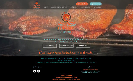 Hog Wild Barbecue: This little hole in the wall BBQ spot wanted to highlight their catering. With the creation of this website, they now book 50% more catering events than previously booked.