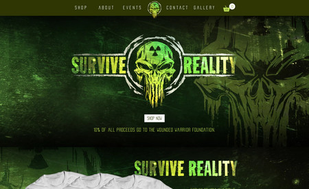 SRRL Enterprise: Logo, merch designs and website made for Survive Reality.