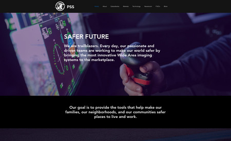 Persistent Surveillance Systems Website: I have done a ton of work for this company. Traveling to Baltimore from Ohio around 10 times I think for them. I branded them, made their commercials, website, Power Point's and more.