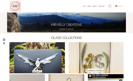 Kris Kelly Creations: Design website, SEO set up and mobile view design