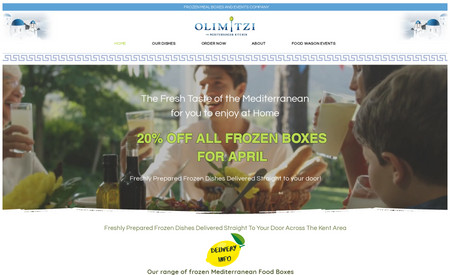 Olimitzi: Design and build of website, including integration of Good Eats online ordering.
