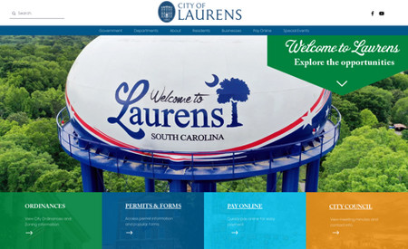 City of Laurens: This is the site for the City of Laurens, SC and it serves mostly to provide updates and need-to-know information for the residents of Laurens.