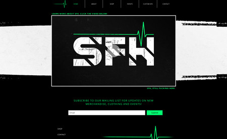 SFH: Logo, Website and merchandise designed for SFH.