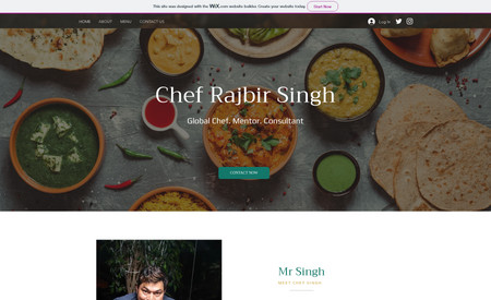 Chef Singh: Its a portfolio website for a chef !