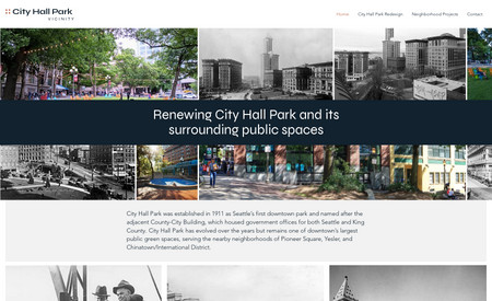 City Hall Park: Website built in collaboration with Seattle Parks and Recreation to meet all government website requirements