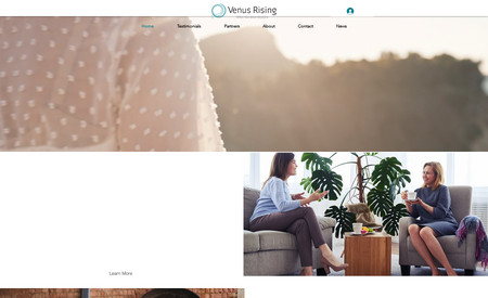 Venus Rising: Clothing consultant website build. Included services apps, booking apps, basic SEO, and a complete mobile and desktop build.