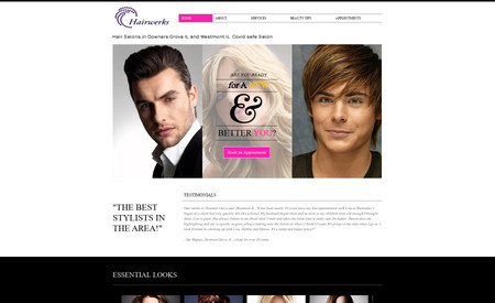 Hairwerk Salon: A salon website I designed with SEO.