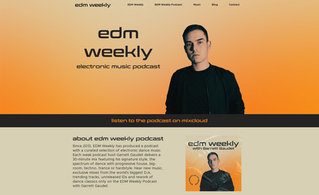 EDM Weekly: Website design and podcast set up. 