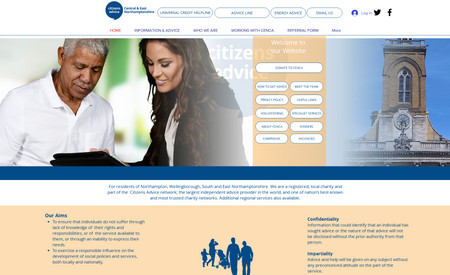 Cenca: Custom website for Citizen Advice in Northampton. I have worked on a number of projects for Citizen Advice including SEO and digital marketign tuition.