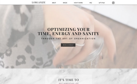 Lorganize: A website for a modern professional home organizer. We went for a magazine look and feel. Client is incredibly happy with the results and has signed up 10 new clients within 5 days of launching her webpage.