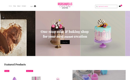 Morganrells Cake & Baking Supplies: Advanced e-commerce site built on Editor X