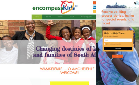 encompassKids: Re-design of existing non-profit organization helping children and families in South Africa. 