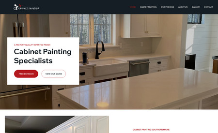 Cabinet Painting of Southern Maine: Designed and developed a clean, custom, modern design for the client, along with advanced SEO.