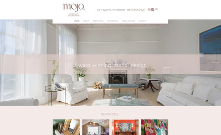 Mojo Interior Design: Design and build website