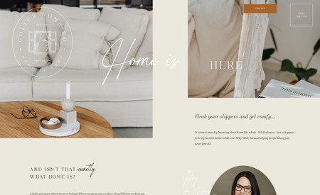 Colter Home Co.: A real estate brand centered all around coziness, embracing the homebody lifestyle, and loving the city you live in. This client wanted a brand that felt like cozying up in your favorite armchair on a rainy day. We incorporated a lot of automation in this site, including automated freebie delivery through the integration of Wix and Flodesk email marketing.